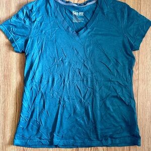 Nike Teal V-Neck Dri-FIT Short Sleeve Tee